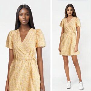 NEW Madewell Fiore Floral Wrap Mini Dress Preppy Spring Summer Bohemian Cotton